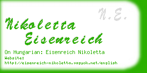 nikoletta eisenreich business card